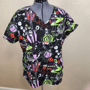 Disney The Nightmare Before Christmas Scrub Top Size 2XL (4448)